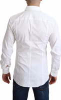 White Cotton Stretch Men Formal SICILIA Shirt 3