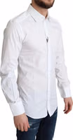 White Pure Cotton Men Dress Formal Shirt 2