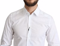 White Pure Cotton Men Dress Formal Shirt 4