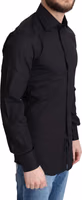 Black Cotton Blend Formal Dress Shirt 2