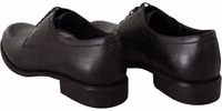 Black Leather Lace Up Mens Formal Derby Shoes 2