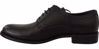 Black Leather Lace Up Mens Formal Derby Shoes 3