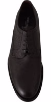 Black Leather Lace Up Mens Formal Derby Shoes 3