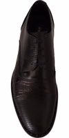 Black Leather Exotic Skins Formal Shoes 1