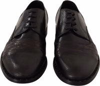 Black Leather Exotic Skins Formal Shoes 2
