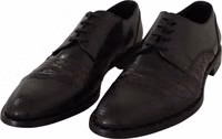 Black Leather Exotic Skins Formal Shoes 3
