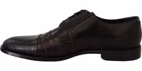 Black Leather Exotic Skins Formal Shoes 5