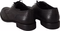 Black Leather Oxford Wingtip Formal Dress Shoes 2