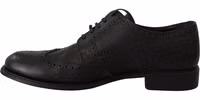 Black Leather Oxford Wingtip Formal Dress Shoes 3