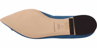Blue Suede Crystals Loafers Flats Shoes 4