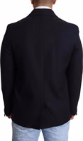 Dark Blue Wool Single Breasted Coat Jacket 2