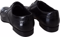 Black Leather Men Derby Formal Loafers Shoes 1