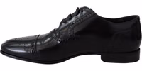 Black Leather Men Derby Formal Loafers Shoes 2