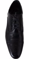 Black Leather Men Derby Formal Loafers Shoes 5