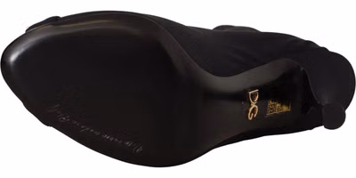 Black Stretch Short Ankle Boots Shoes