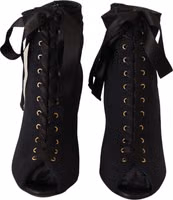 Black Stretch Short Ankle Boots Shoes 3