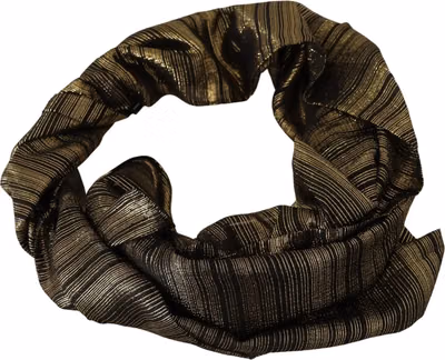 Metallic Gold Silk Stretch Shawl Wrap Scarf