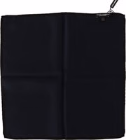 Black Square Handkerchief 100% Silk Scarf 1
