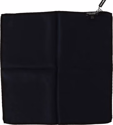 Black Square Handkerchief 100% Silk Scarf