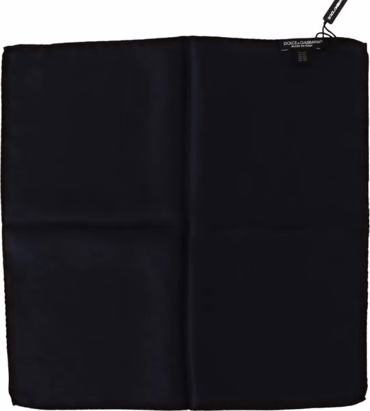 Black Square Handkerchief 100% Silk Scarf