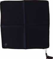 Black Square Handkerchief 100% Silk Scarf 3