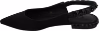 Black Flats Slingback Charmeuse Shoes 2
