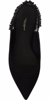 Black Flats Slingback Charmeuse Shoes 4