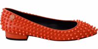Orange Leather Ballerina WHAT I DO Flats Shoes 1