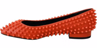 Orange Leather Ballerina WHAT I DO Flats Shoes 2