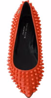 Orange Leather Ballerina WHAT I DO Flats Shoes 4
