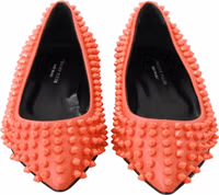 Orange Leather Ballerina WHAT I DO Flats Shoes 5