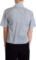 White Blue Polka Dot Cotton Shirt 3