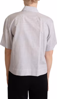 White Polka Dots Collared Blouse Shirt 3