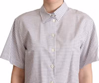 White Polka Dots Collared Blouse Shirt 4