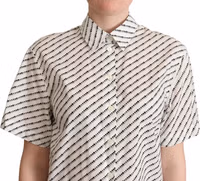 White Dotted Collared Blouse Shirt 4