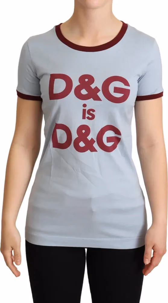 Blue Crewneck D&G Top T-shirt