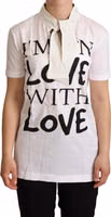 White Cotton Silk I'm In Love Top T-shirt 1