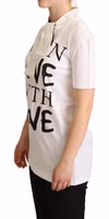 White Cotton Silk I'm In Love Top T-shirt 2