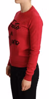 Pink Embroidered Cashmere Wool Pullover Sweater 2