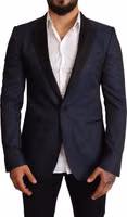 Blue Wool Slim Fit MARTINI Blazer Jacket 1