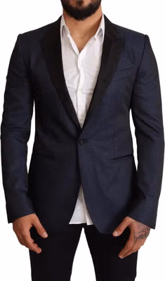 Blue Wool Slim Fit MARTINI Blazer Jacket