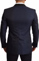 Blue Wool Slim Fit MARTINI Blazer Jacket 3