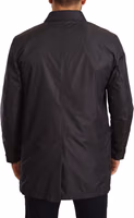 Black Polyester Mens Trench Coat Jacket 3
