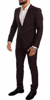Bordeaux Wool MARTINI Slim Fit Suit 1