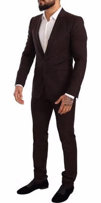 Bordeaux Wool MARTINI Slim Fit Suit