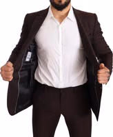 Bordeaux Wool MARTINI Slim Fit Suit 5