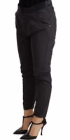 Gray Mid Waist Slim Fit Skinny Cotton Trouser 1