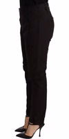 Black Mid Waist BAGGY Fit Skinny Trouser 1
