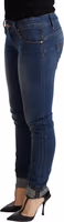 Blue Washed Low Waist Skinny Denim Jeans Pant 1