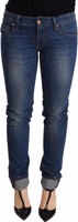 Blue Washed Low Waist Skinny Denim Jeans Pant 3